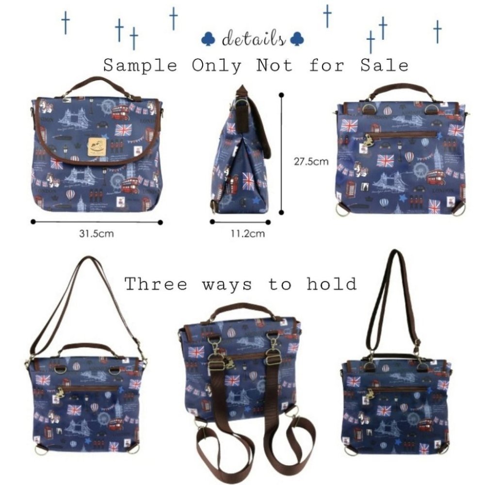 Waterproof Convertibe Handbag Backpack Crossbody Multifunctional Triple Use Bag - Picture 3 of 15
